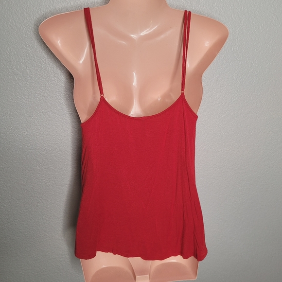 Red Flowy Strappy Top - Picture 4 of 5